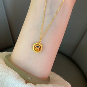 Réz medálos nyaklánc keresztes lánccal, geometriai forma, hossza 41–50 cm, ókori/irodalmi retro stílus.