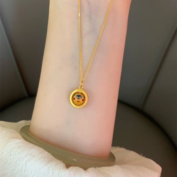 Réz medálos nyaklánc keresztes lánccal, geometriai forma, hossza 41–50 cm, ókori/irodalmi retro stílus.