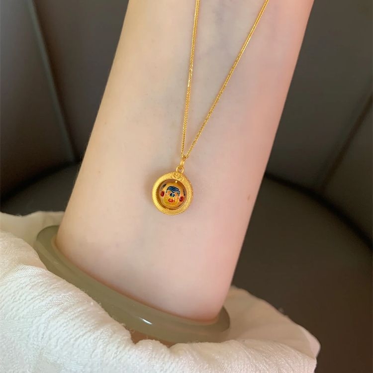 Réz medálos nyaklánc keresztes lánccal, geometriai forma, hossza 41–50 cm, ókori/irodalmi retro stílus.