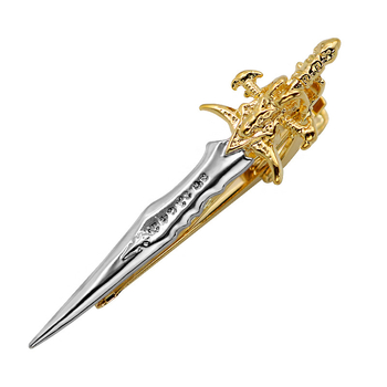 Клипс за вратовръзка с дизайн меч, меден метал, електроплатиран, мъжки стил