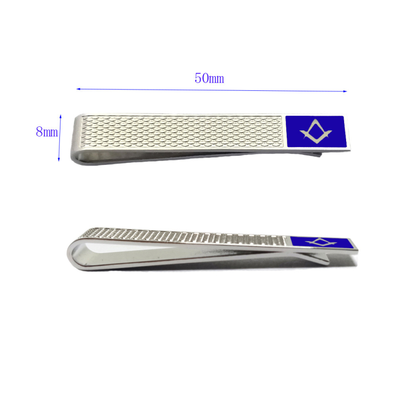 Клип за вратовръзка, меден, кариран модел, унисекс аксесоар, електроплатиран завършек