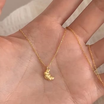 Colier cu pandantiv picătură din cupru, electroplacat, lanț regulat, 3 g