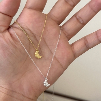 Colier cu pandantiv picătură din cupru, electroplacat, lanț regulat, 3 g