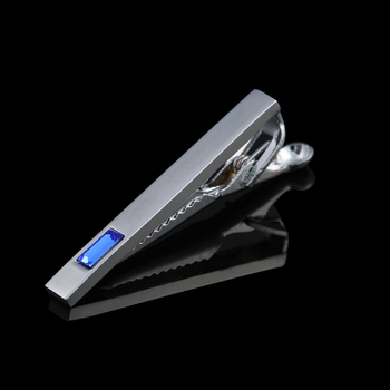 Ανδρικό κλιπ γραβάτας με κρύσταλλο σε ένθετο, χαλκός, 24K καθαρότητα, γεωμετρικός σχεδιασμός με επίπεδη κεφαλή (κλιπ γραβάτας; άνδρας; χαλκός; 24K; κρύσταλλο)