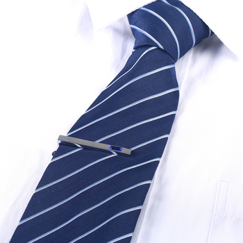 Ανδρικό κλιπ γραβάτας με κρύσταλλο σε ένθετο, χαλκός, 24K καθαρότητα, γεωμετρικός σχεδιασμός με επίπεδη κεφαλή (κλιπ γραβάτας; άνδρας; χαλκός; 24K; κρύσταλλο)