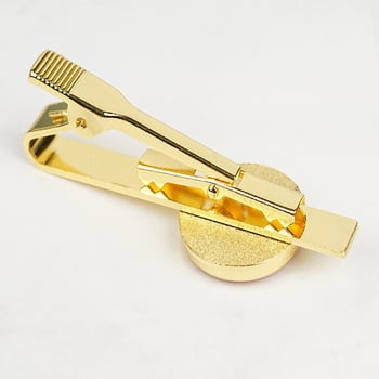 Clip cravată, cu cap plat, masculin, monocrom, aliaj zinc + cupru