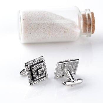 Κουμπέτες μανικιών από αχάτη, ζώδιο μοτίβο, κομψό στυλ