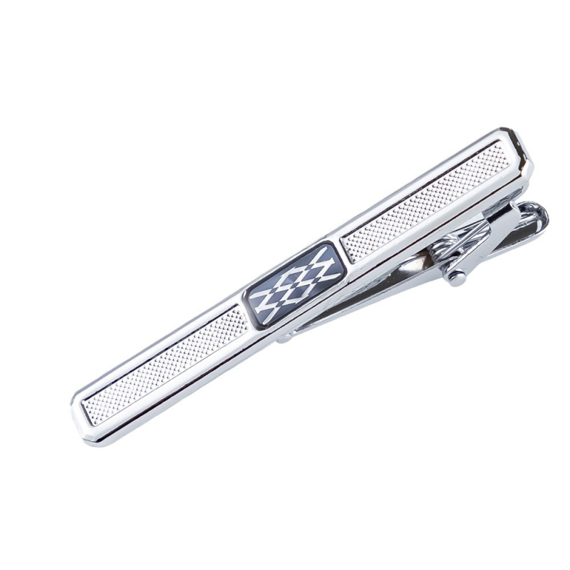 Set de butoni pentru manșete și clips pentru guler, design geometric, simplu, unisex, fier, placare electrolitică