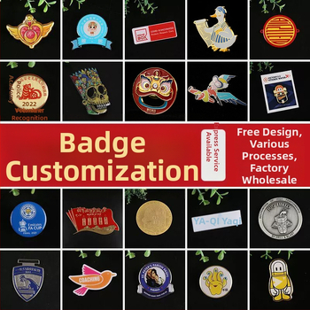 Ötvözet jelvény testreszabható — sütőben égetett zománc, karikatúra kitűző, emlékfém medál iskolai és vállalati rendezvényekhez