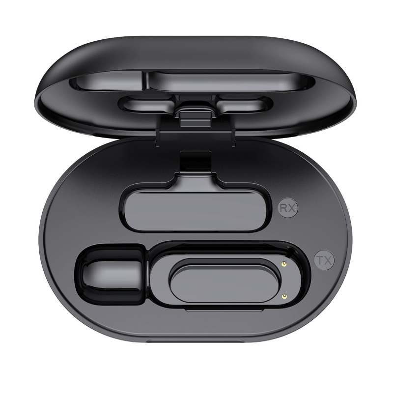 K61 Microfon lavalier cu husă de încărcare — Omnidirecțional, Microfon profesional de înregistrare, Baterie încorporată 300–500 mAh, Domeniu de frecvență 60 Hz–15 kHz, SNR ≥70 dB, pentru înregistrări video live