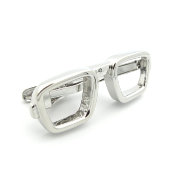 Kravatilips prillide raamiga kujul, vask, kahekordne elektroplaatimine, universaalne