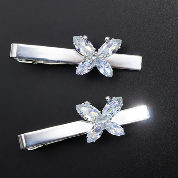 Klip za kravatu s kristalnim leptirjem, rhinestones, oblik insekta, životinjski motiv, unisex visoke klase, elektroplatirano završetak
