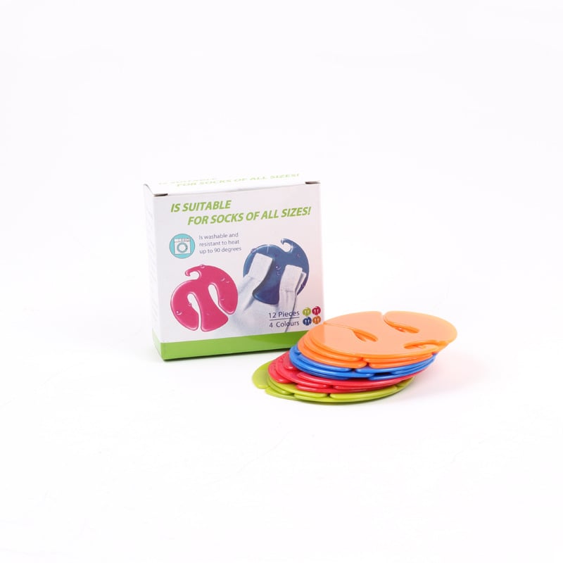 Clipuri pentru haine – set de 12 bucăți, material PP, pentru șosete, lenjerie, mănuși și cravate