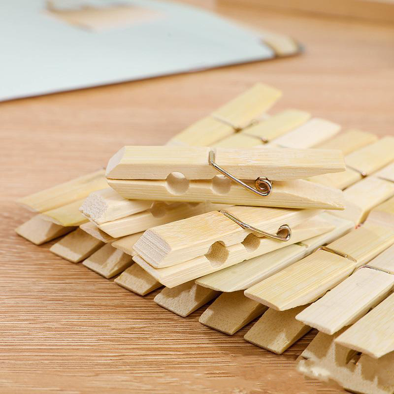 Bambusz ruhaszárító csipeszek, 20 darabos modell, otthoni használatra, doboz 250 darab.