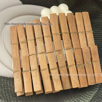 Szárító klip bambuszból, nagy karbonizált kivitel, fehérneműhöz, zoknikhoz és nyakkendőkhöz; súly kb. 224 g; 150 darabos doboz