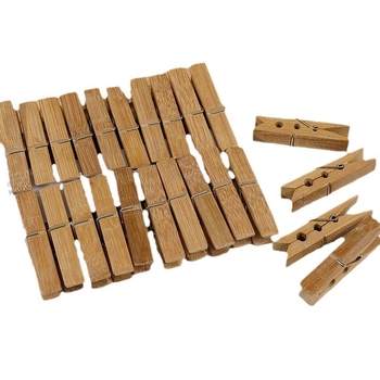 Szárító klip bambuszból, nagy karbonizált kivitel, fehérneműhöz, zoknikhoz és nyakkendőkhöz; súly kb. 224 g; 150 darabos doboz