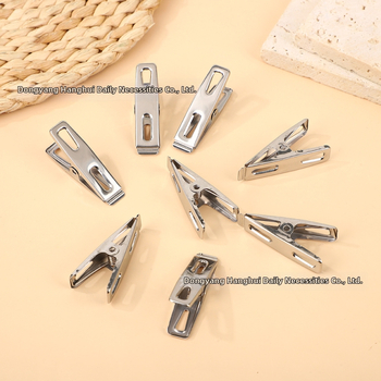 Rozsdamentes acél szárítóklipek, 20 síklip, 500 darabos csomag, tömeg 51 g, modern minimalista dizájn