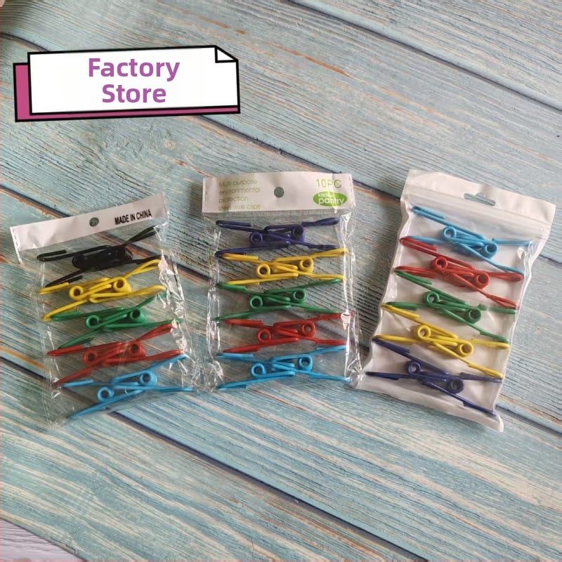 Ruhaakasztóklipszek – öntött műanyagból, nem hajlítható, 240 darabos doboz, többfunkciós ruhaszárításhoz és élelmiszer lezárásához