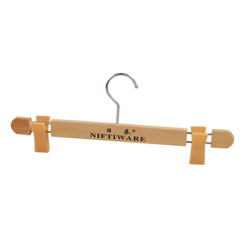Raft pentru pantaloni din lemn cu clipsuri – Zhongtai, stil casnic, pentru umerașe, pantaloni și cravate
