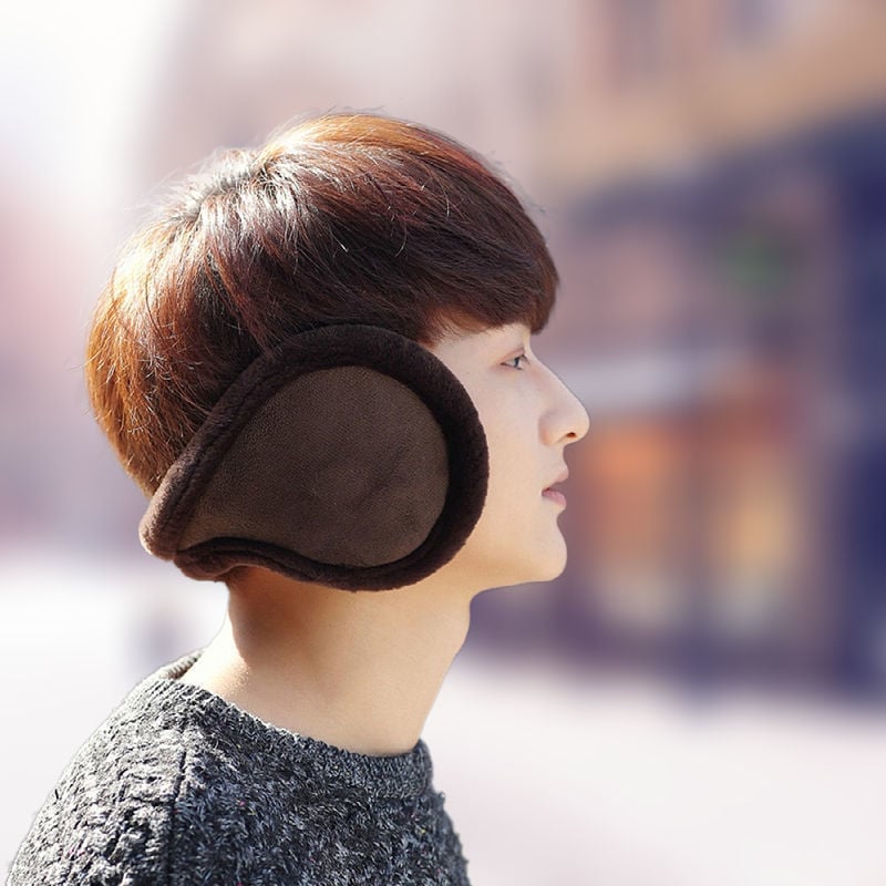 Unisex zimné ušné ochrany, hrubé a teplé, bavlnené, jednofarebné, moderný štýl (Materiál: bavlna; Štýl: vzadu nosené; Sezóna: zima/jesen)