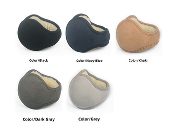 Sulgveõetud seamisnahkkõrvakaitsmed plüüsvoodriga, selja-kandmise stiil, monokromaatne muster