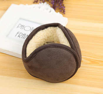 Sulgveõetud seamisnahkkõrvakaitsmed plüüsvoodriga, selja-kandmise stiil, monokromaatne muster