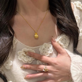 Colier cu pandantiv în formă de picătură, lanț din cupru, lungime 41–50 cm