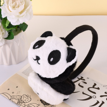 Laste plüüdkõrvakaitsed Panda – karikatatuurne stiil, talvine soojus