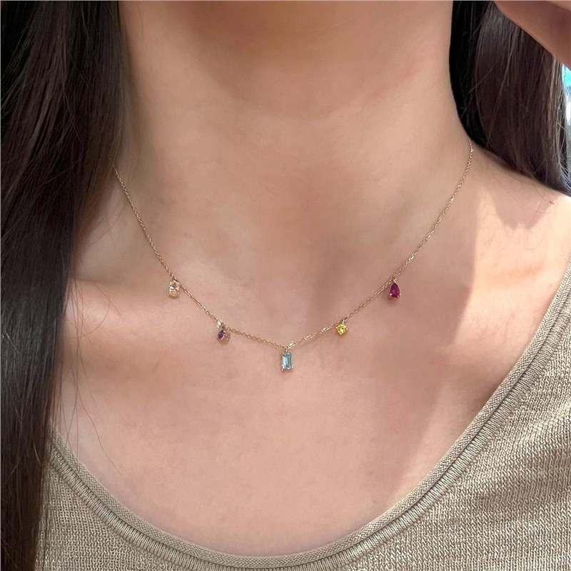 Colier din cupru cu lanț încrucișat și pandant din cupru, placare cu aur, stil proaspăt și dulce, pentru femei