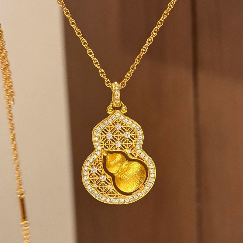 Colier geometric din cupru, lanț dublu-strat, placare electroplată, pentru femei