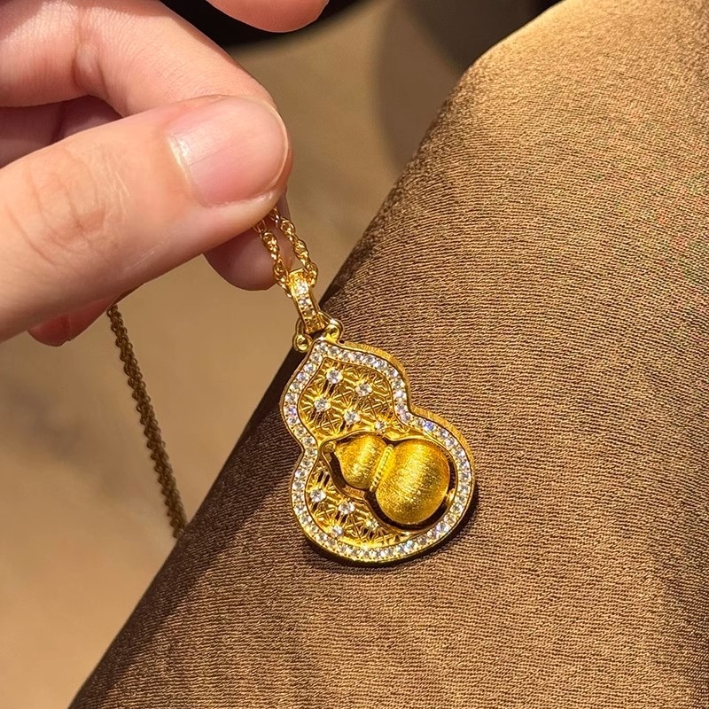 Colier geometric din cupru, lanț dublu-strat, placare electroplată, pentru femei