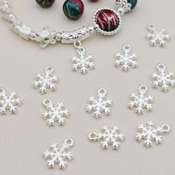 Accesoriu pentru brățară DIY — pandantiv fulg de zăpadă cu ciucuri, aliaj, placare electrolitică, stil drăguț, model nobil