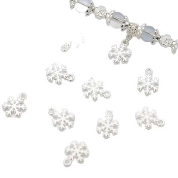 Accesoriu pentru brățară DIY — pandantiv fulg de zăpadă cu ciucuri, aliaj, placare electrolitică, stil drăguț, model nobil