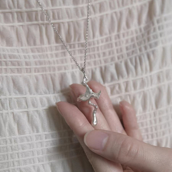 Colier cu pandantiv ciupercă, stil retro și design de nișă (Cupru; electroplacare; Lanț normal; Circumferință 41–50 cm; Tendință personalizată)