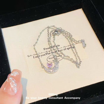 Colier Feihhe din cupru cu lanț O, design geometric, stil lux ușor