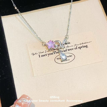 Colier Feihhe din cupru cu lanț O, design geometric, stil lux ușor