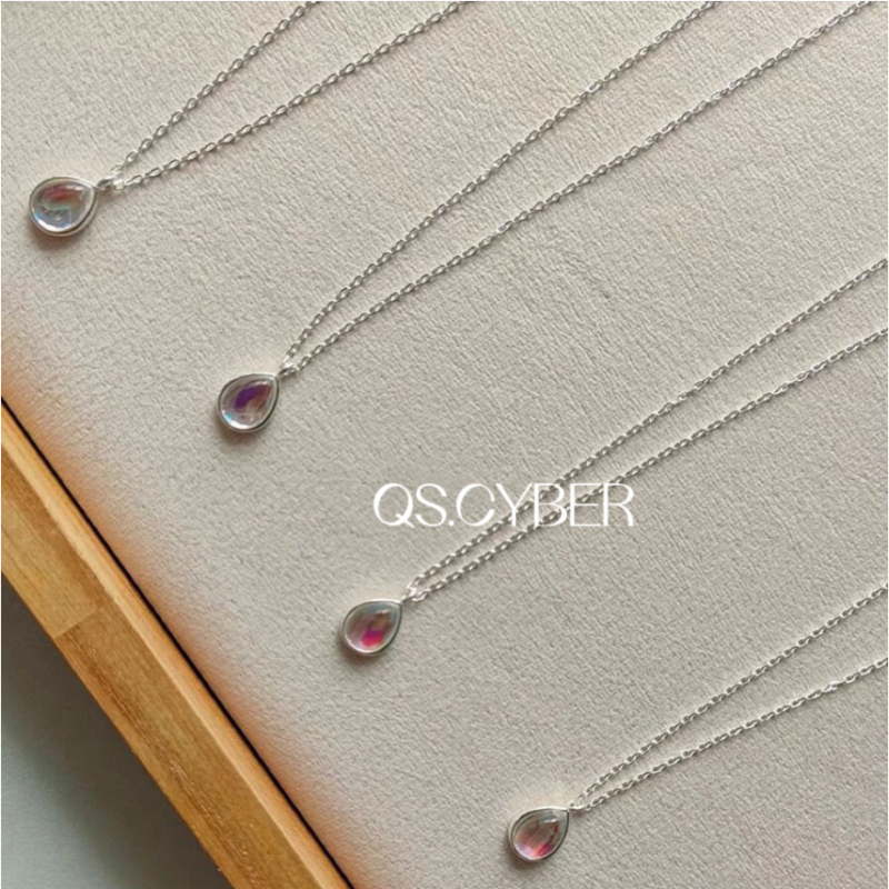 Ogrlica Thousand Design Jewelry - korejski stil, srebro 925, kapljasti privjesak sa cirkonom