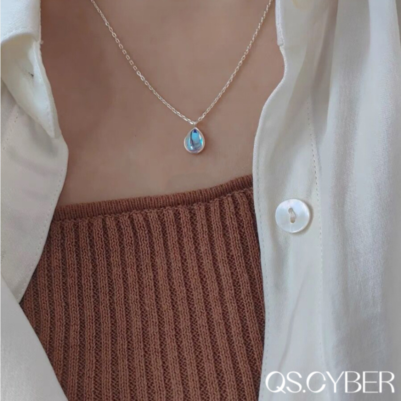 Ogrlica Thousand Design Jewelry - korejski stil, srebro 925, kapljasti privjesak sa cirkonom