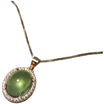 Nakit s privjeskom od grozdastog kamena, legura s postiranim ili pozlaćenim premazom, ručna izrada, prirodni stil