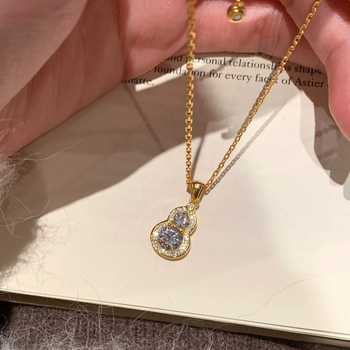 Colier cu pandantiv geometric din cupru, brand Zhenrong, placare electrolitică, stil lux lejer