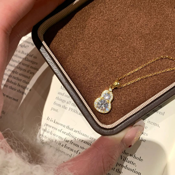 Colier cu pandantiv geometric din cupru, brand Zhenrong, placare electrolitică, stil lux lejer