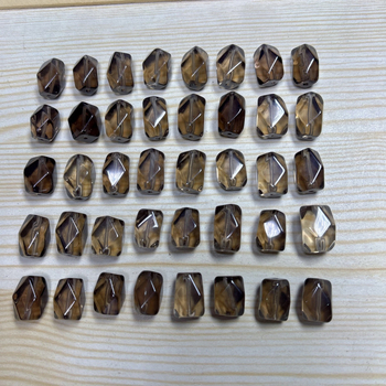 Dimni kvarc osmerokutni slobodni kamen za narukvicu DIY nakit (Smoky quartz)