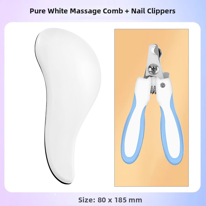 Χτένα περιποίησης σκύλων με μασάζ – ABS υλικό, για Μπιχόν Φριζέ, αφαίρεση χαλαρού τριχώματος