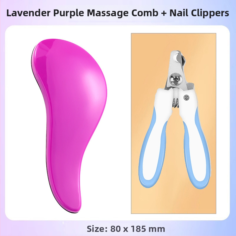 Χτένα περιποίησης σκύλων με μασάζ – ABS υλικό, για Μπιχόν Φριζέ, αφαίρεση χαλαρού τριχώματος