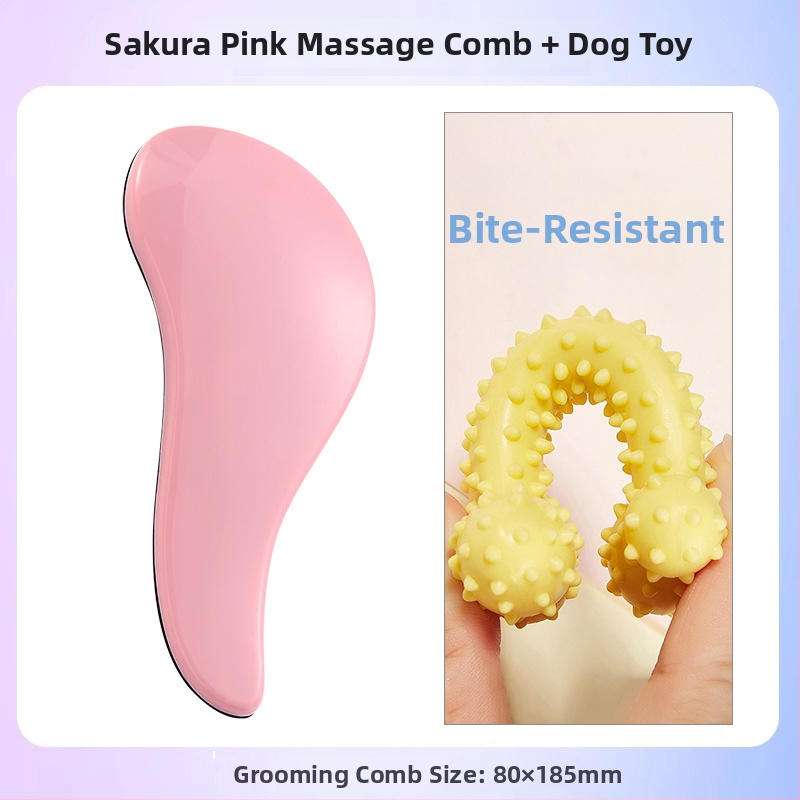 Χτένα περιποίησης σκύλων με μασάζ – ABS υλικό, για Μπιχόν Φριζέ, αφαίρεση χαλαρού τριχώματος