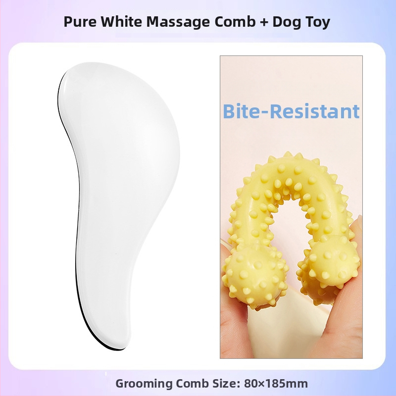 Χτένα περιποίησης σκύλων με μασάζ – ABS υλικό, για Μπιχόν Φριζέ, αφαίρεση χαλαρού τριχώματος