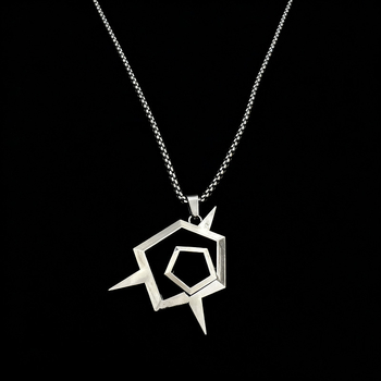 Ogrlica s geometrijskim privjeskom od legure, elektroplatiranje, unisex, O-lanac, višeslojna