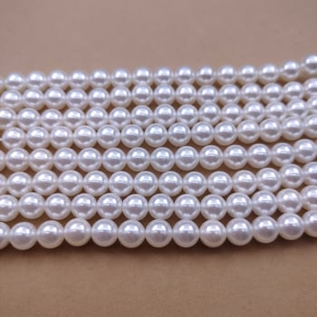 Kuglice od školjke s velikim otvorom 1,2 mm, prirodne školjke bisere, kuglice s probojenom rupom, labave kuglice za DIY nakit