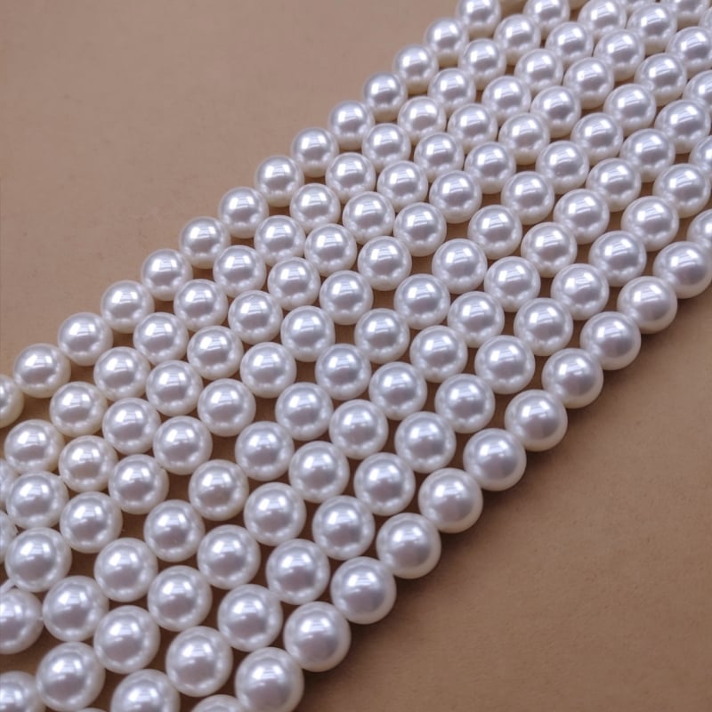 Kuglice od školjke s velikim otvorom 1,2 mm, prirodne školjke bisere, kuglice s probojenom rupom, labave kuglice za DIY nakit