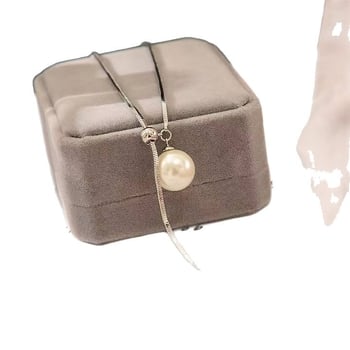 Y formos karoliai su viena dirbtine perle, vario lydinys, IN STYLE, N019, elektroplatingas, svoris 15